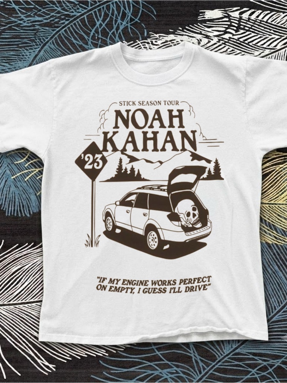 Gildan Noahh Kahan Road Trip Lyric Graphic White Tee